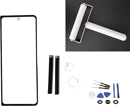 MD0410 - Kit de reparación de pantalla compatible con Samsung Galaxy Z Fold 3 F926 Reemplazo de lente de vidrio exterior frontal, sin pantalla,