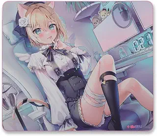ぶいすぽっ！ VSPO! GEAR マウスパッド 胡桃のあ Edition ゲーミングマウスパッド バランスタイプ 撥水加工 XLサイズ | 布マウスパッド W490×H420mm 3.5mm厚 裏面ラバー ステッチ加工 ステッカー1枚付属
