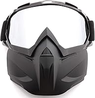 Vista 10 de SPOSUNE Gafas de motocross, máscara de paintball, máscara facial desmontable, gafas de seguridad para motocross para hombres y mujeres