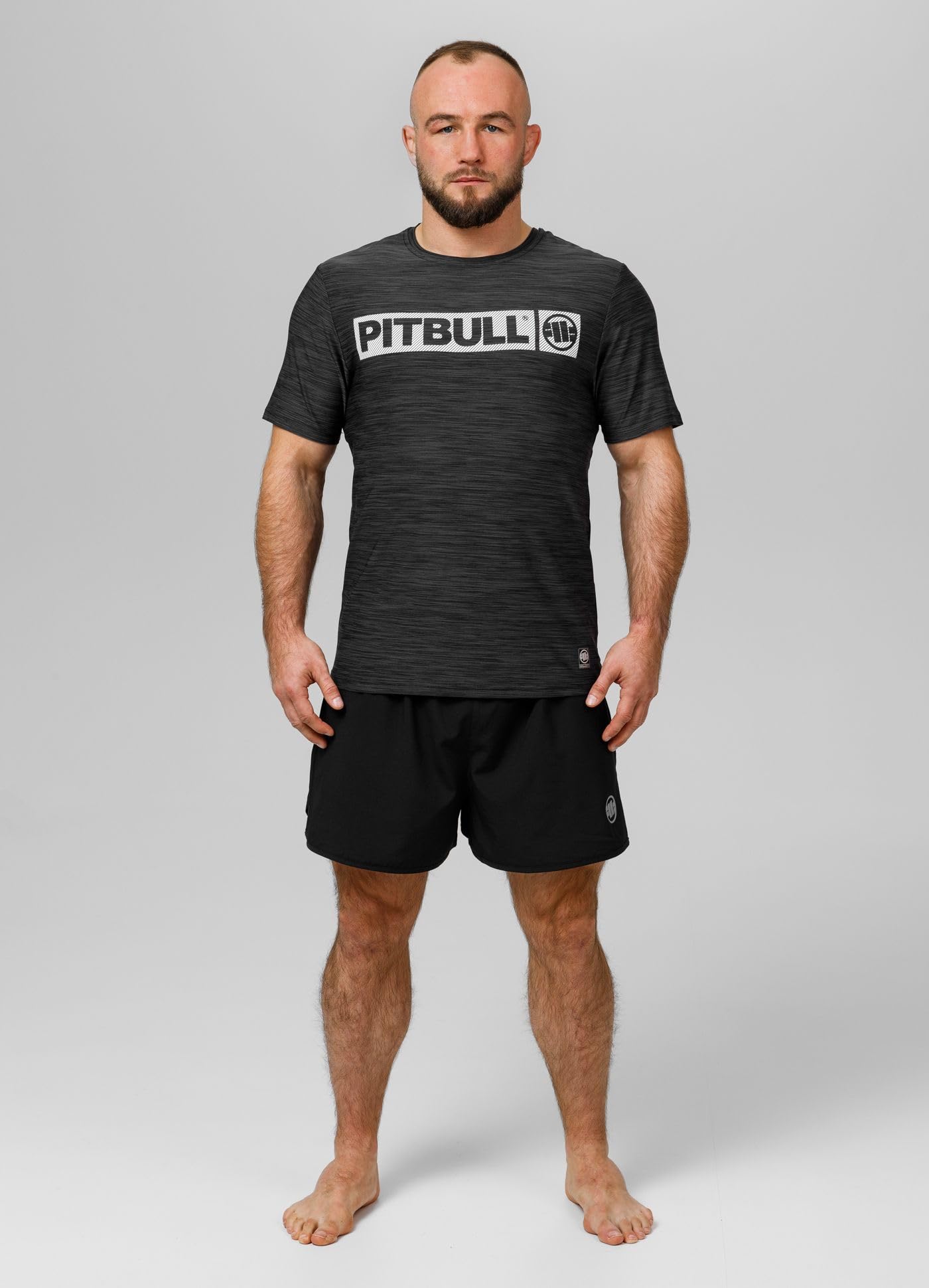 PITBULL Camiseta deportiva para hombre Hilltop Performance Pro+ 190 g/m², transpirable, de secado rápido, elástica, para fitness y entrenamiento, camiseta deportiva