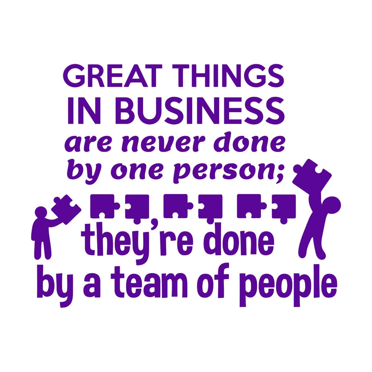 Teamwork Motivational Quote Wall Decal Office Decor Personalized Business Lettering Wall Sticker Teamwork Vinyl Art Decals Extra Large - 59x75cm