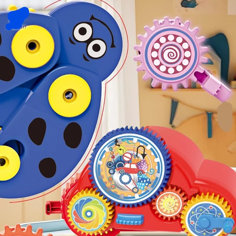 Toyrama Creative Gear Set Toy with Lights & Music – 5-in-1 STEM Educational Puzzle for Kids | Colorful Rotating Gears Construction Playset | Logical Thinking, Motor Skills & Imaginative Learning Toy 4
