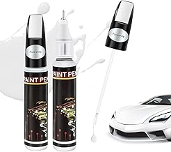 2 Pièces Stylo Retouche Peinture Blanc 24Ml, Retouche Peinture Voiture, Stylo Retouche Voiture Carrosserie, Stylo Réparation des Rayures Auto De Peinture, Solution Rapide pour Carrosserie