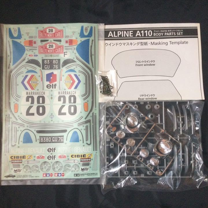 ALPINE A110 1/10 タミヤ　ラジコンカーボディセット　未加工品 Tamiya 1/10 M06 Jagermeister 1973 Alpine A110 2WD M-Chassis Car