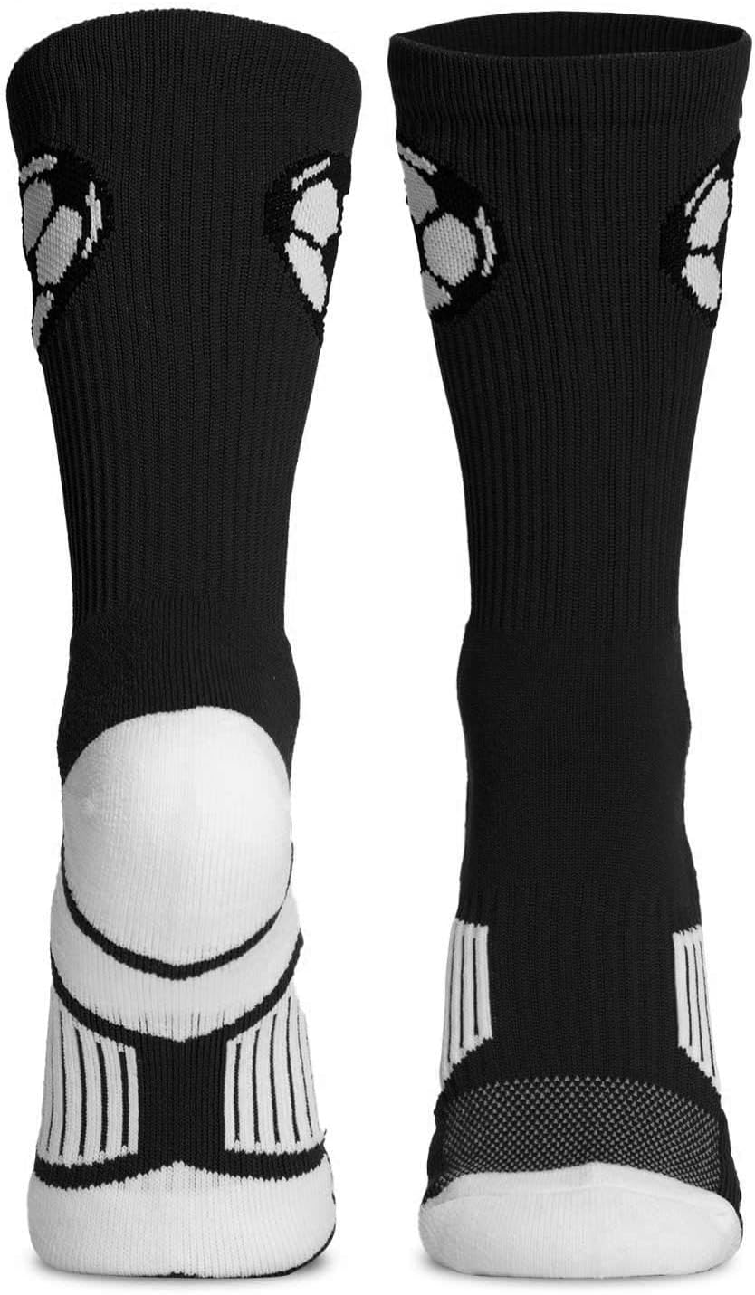 ChalkTalkSPORTS Soccer Performance Crew Socks - Soccer Ball - Youth & Adult - Soccer Mid-Calf Socks