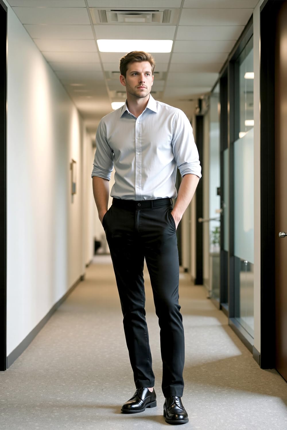 GINGTTO Mens Dress Pants Slim Fit Stretch Chino Pants for Men