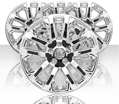 Set of 4 17" 5 Dbl Spoke Wheel Skins for 2019-2022 Jeep Cherokee Latitude - Chrome