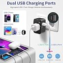 UniBash Universal Socket|Travel Essentials Accessories with 1 USB, 1 USB-C with 2.4A| Universal Travel Adopter India UK USA Australia Germany Europe| Travel Adaptor for Phone, Laptop, Mobile, Tablet gallery image