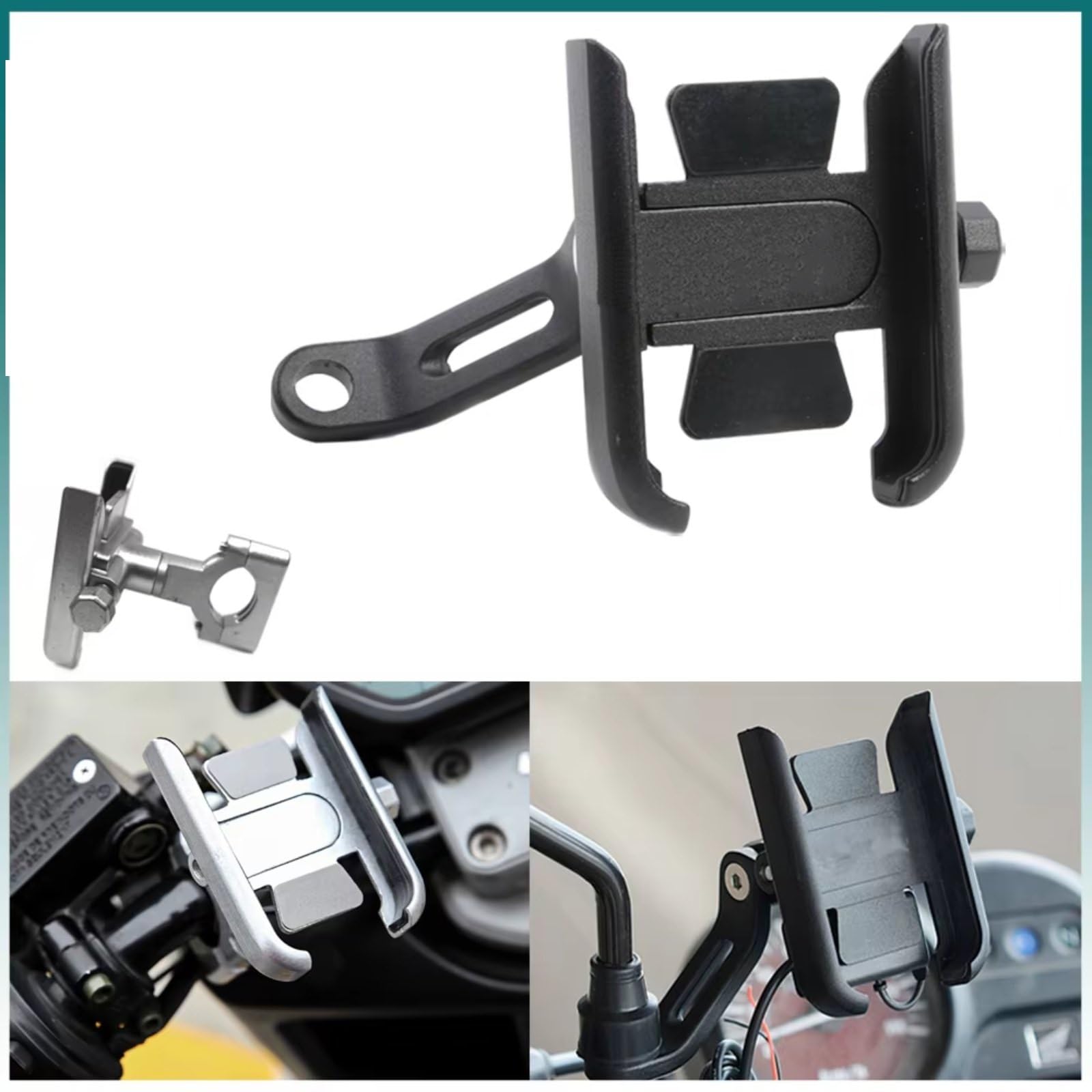 Supporto Per Telefono Moto Per ST1300 ABS Supporto Manubrio Cellulare Supporto GPS Accessori Moto(Handlebar Black)