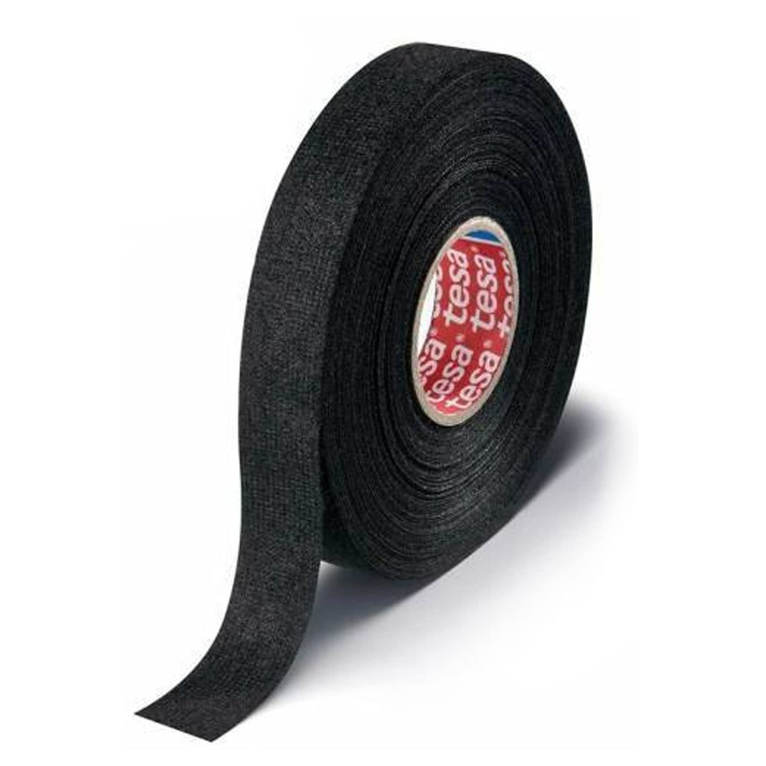 Badem10 Tesa Tüylü Bant Polyester Bez Kablo Sarma Bandı 19 mm x 15 Metre Siyah
