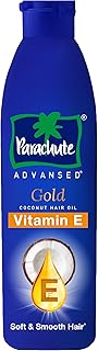 Parachute Advansed Gold Vitamin E Coconut Hair Oil Long & Soft Hair For All Hair Type No Paraben & Silicones 300ml