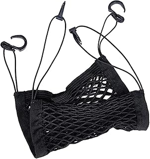 TFR Car Storage Net, 2 Layer Cargo Net, 4 Hooks Universal Elastic Nylon Mesh Storage Organizer for SUV, Motorhome, Campervan (35 * 25cm)