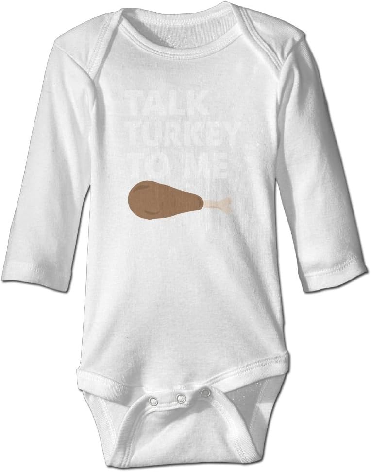 Talk Turkey To Me Funny Halloween Graphic Jumpsuit For Newborns 0-24 Months