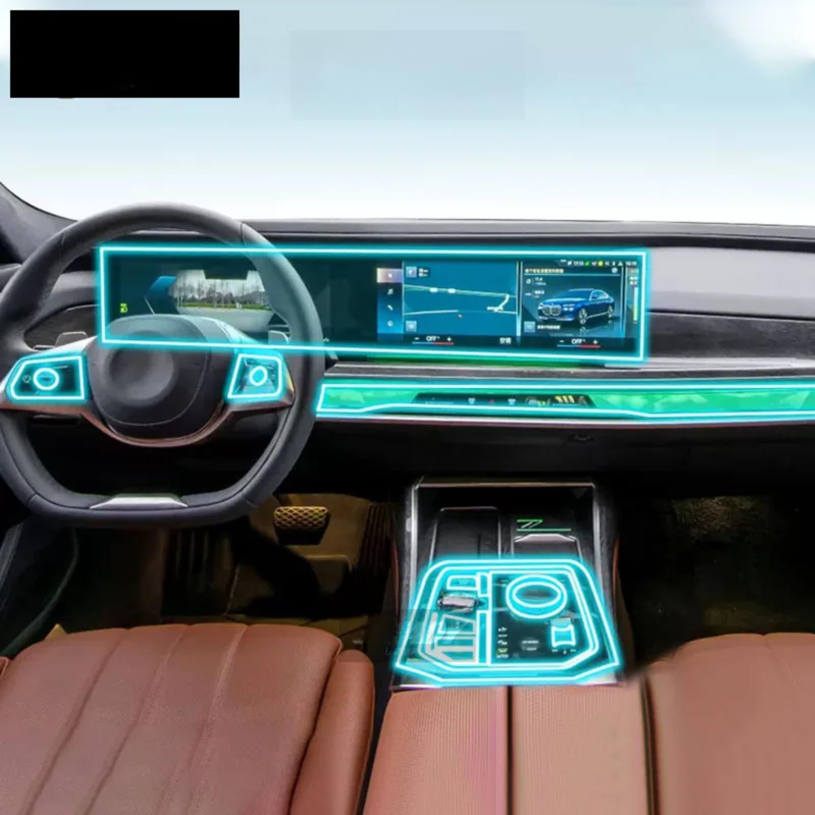 Película protectora de navegación antiarañazos BMW G70 I7 2023 RHD