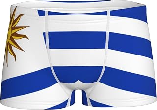 Uruguay Flag Boys' Cotton Boxer Brief Soft Underwear, Uruguay Flag 10, XX-Small