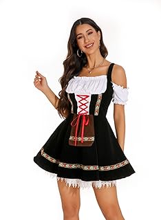 Oktoberfest Costumes Women Velvet Off Shoulder German Oktoberfest Dress for Halloween Carnival October Festival Costume