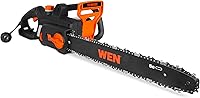 WEN CP1518 18-Inch 15-Amp Corded Electric Chainsaw - Lightweight, Auto-Oiling, Emission-Free Yard Power Tool