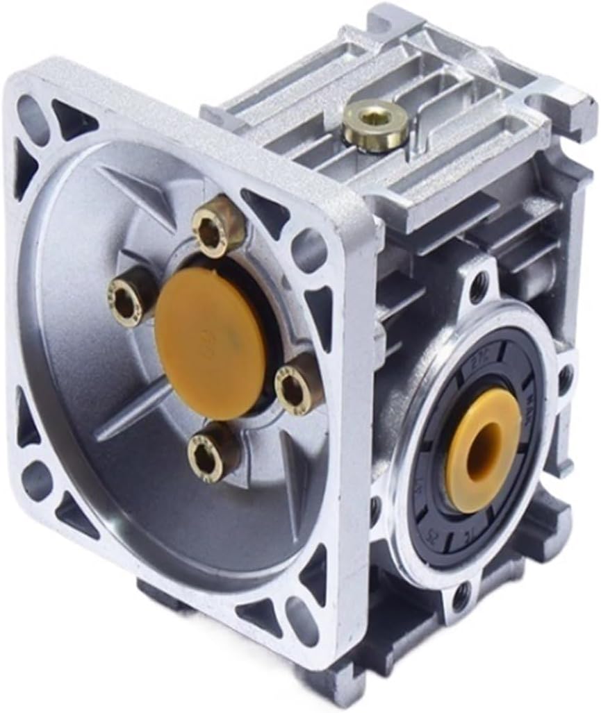 Worm Gear Reducer NMRV030 Gearbox Input 8mm Shaft for NEMA23 Motor Output 14 Key 5(30 Ratio 1,6.35mm input)