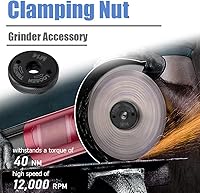 Vista 4 de Mesee Tuerca de sujeción para amoladora angular de rosca M14, reemplazo de tuerca de liberación rápida, brida de retención de bloqueo rápido, cierre