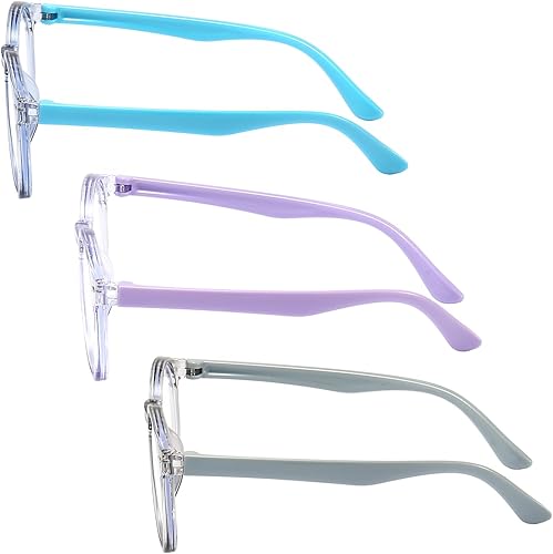 Miniatura 6 de Gafas de bloqueo de luz azul para niños, paquete de 3 lentes de lectura para computadora con bloqueo de luz azul para niños y niñas de 3 a 11 años