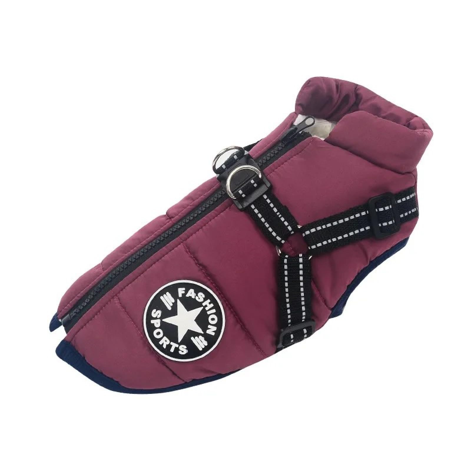 Manteau d'hiver pour chien violet idéal pour les balades sous la pluie