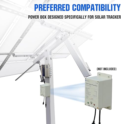 Miniatura 2 de ECO-WORTHY Sistema de seguimiento de doble eje de panel solar (aumento del 40% de potencia) con controlador de rastreador, kit completo de