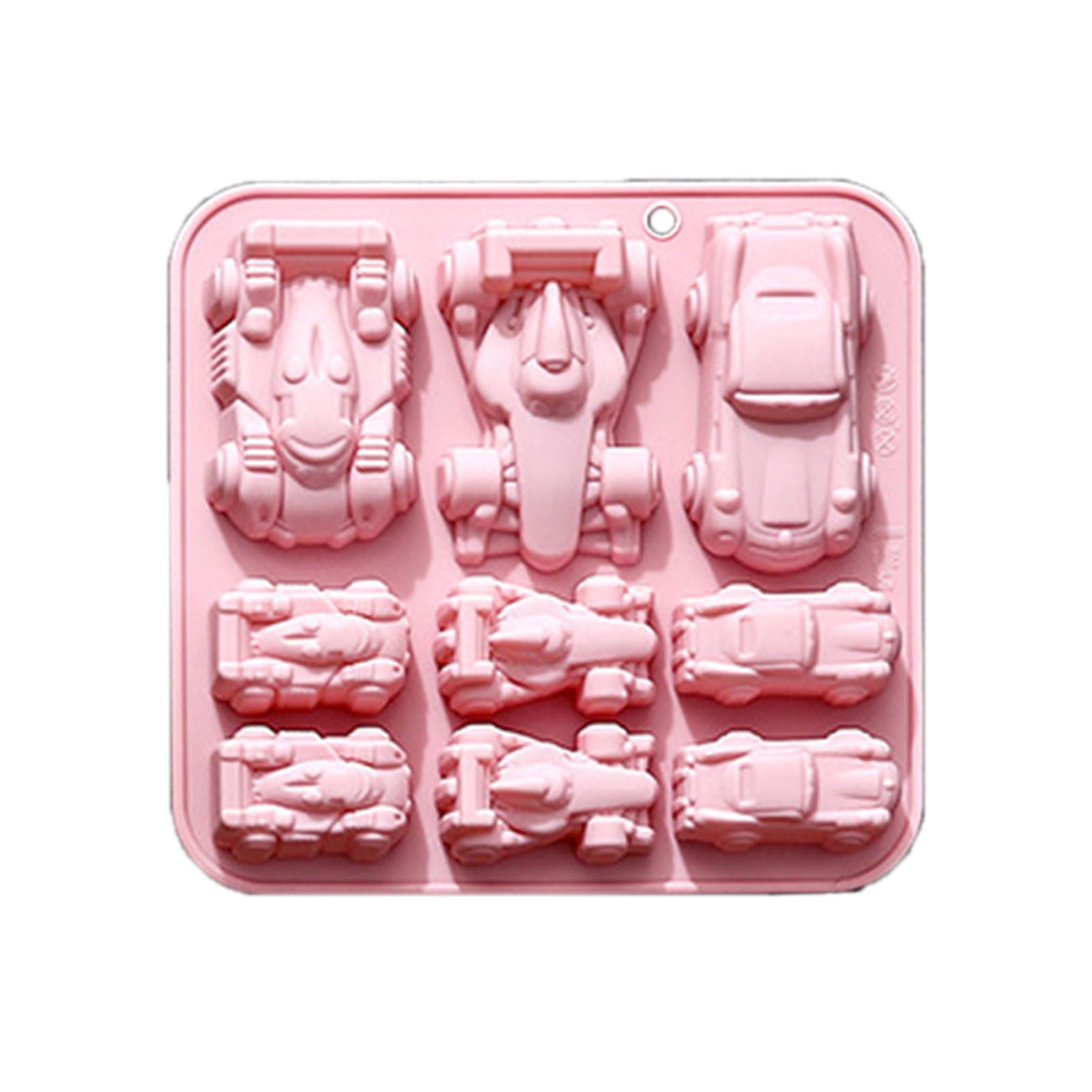 Oxxggkao 9 Cavities Racing Car Ice Tray Silicone Molds Food Grade Silicone for Making Chocolate Jelly Desserts Beverages Cocktail Baking Elastomer Cast