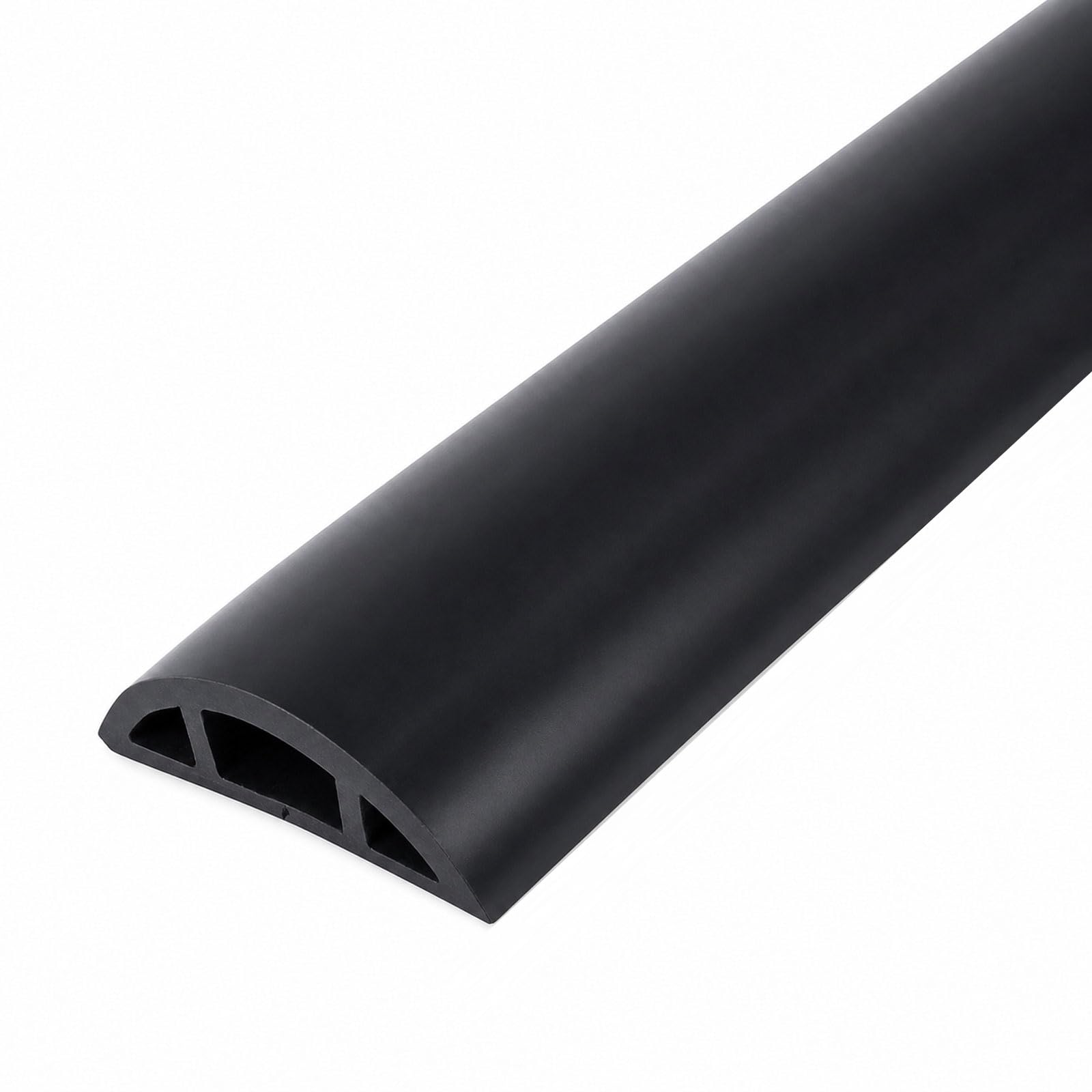 Canalina Passacavi Calpestabile,Canalina Copricavo Semicircolare,Canaline da Pavimento in PVC,Protegge i Cavi,Previene Inciampi e Cadute,per Ufficio,Officina,Magazzino,Concert