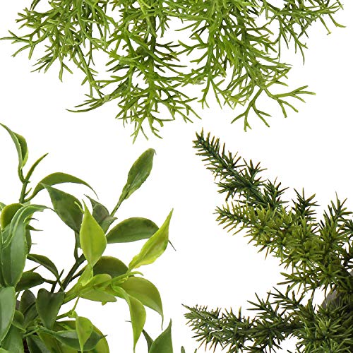 Briful 3Pcs Fake Plants Potted Artificial Plants Greenery Faux Fern Eucalyptus Décor Plant For Indoor Home Office Bathroom Harmhouse Decoration #TOP4