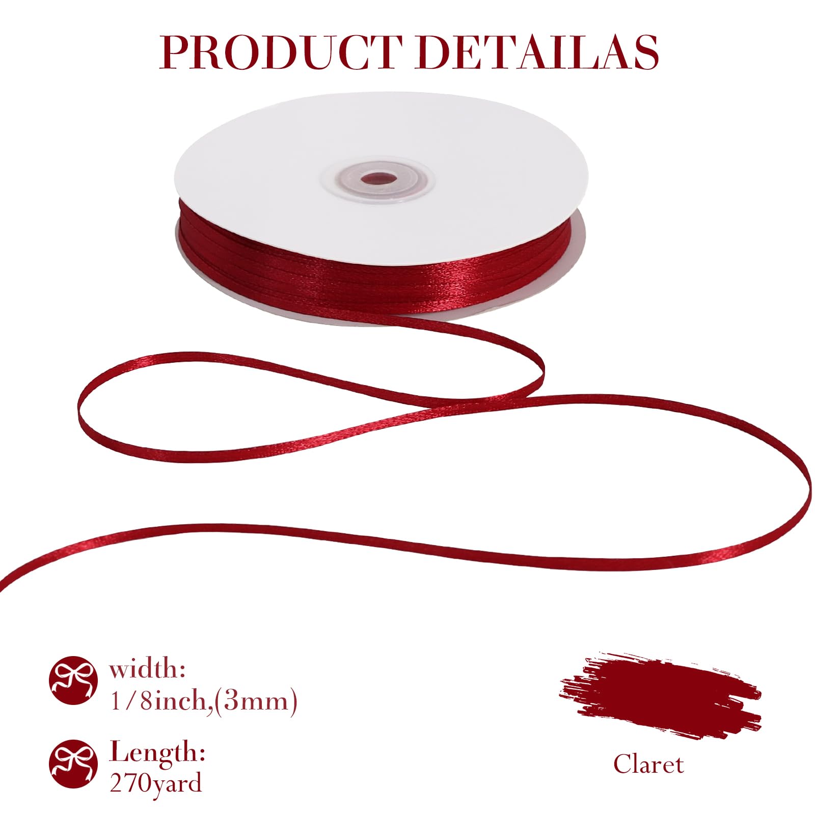 Vaessen Creative Ruban De Satin Bleu Foncé 301002-1014 - 6 Mm