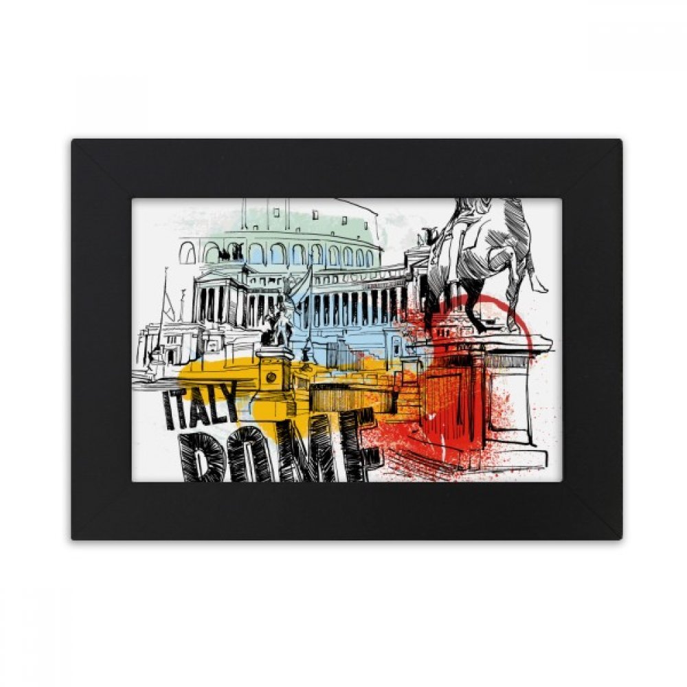 Cadre photo noir Rome paysage théâtre romain idée cadeau souvenir italien