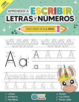 Aprender a Escribir Letras y Numeros para Ninos de 3 a 6 anos Iniciacion a la lectoescritura Cuaderno de Caligrafia infantil Caligrafia Magica El poder de las letras y numeros Spanish Edition