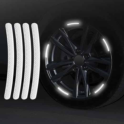 3D Reflective Tire Rim Stripes Stickers 20 Pcs
