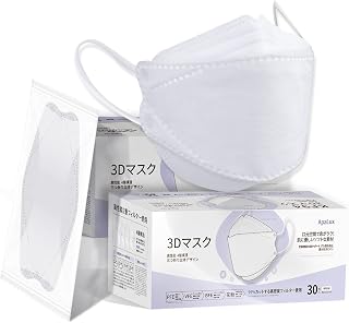 [APALUX] 3Dマスク 立体マスク 不織布 カラーマスク 個包装 30/60枚入 【日本国内検品済】 4層構造 高密度フィルター 血色マスク 小顔 息がしやすい 肌に優しい柔らか ダイヤモンド マスク メガネが曇りにくい 耳が痛くない PM2.5 花粉 ハウスダスト 黄砂 男女兼用 ふつうサイズ