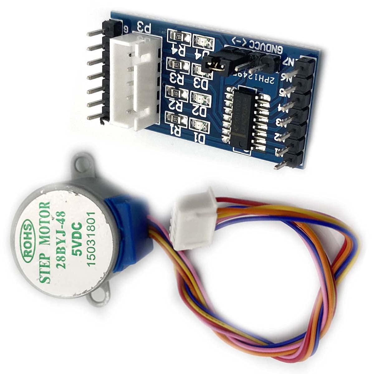 Kiro&Seeu DC5V 28BYJ-48 Schrittmotor mit ULN2003 Antriebsplatine, blau, kompatibel mit Arduino (5V)