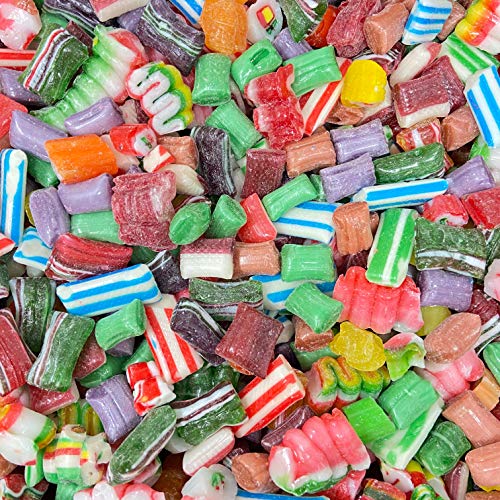 Old Fashion Hard Candy Assortment, Cut Rock Candy & Baby Ribbon Candy In Mix, Bulk Gift Bag #TOP5