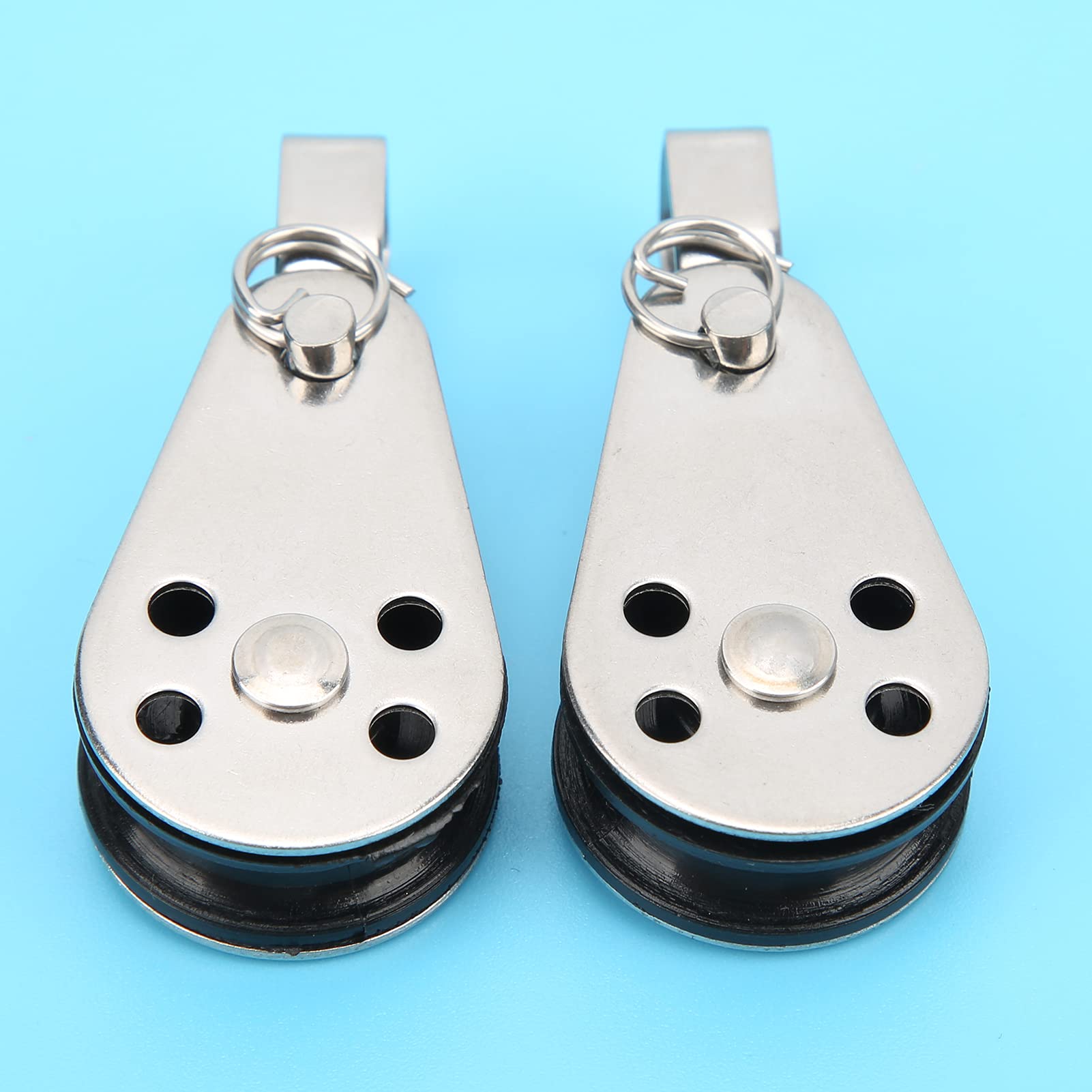 Pulegge in Nylon in Acciaio Inossidabile da 2 Pezzi, Pulegge di Sollevamento Piccole Accessori per Pulegge con Cuscinetti in Acciaio per Kayak a Vela per Barche