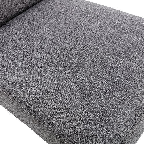 Nobpeint Urban Style Solid Wood Fabric Padded Parson Chair, Grey, Set Of 4 #TOP4