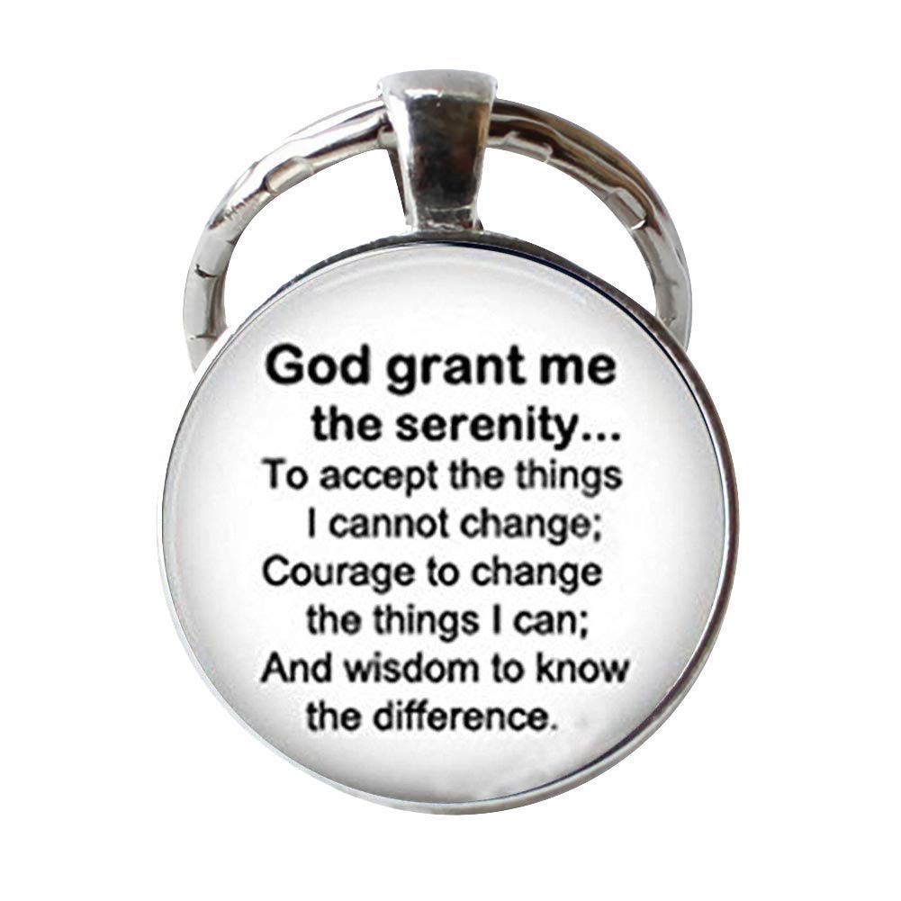 XLPING Serenity Prayer Keychain, Religious Jewelry, Inspirational Keychain