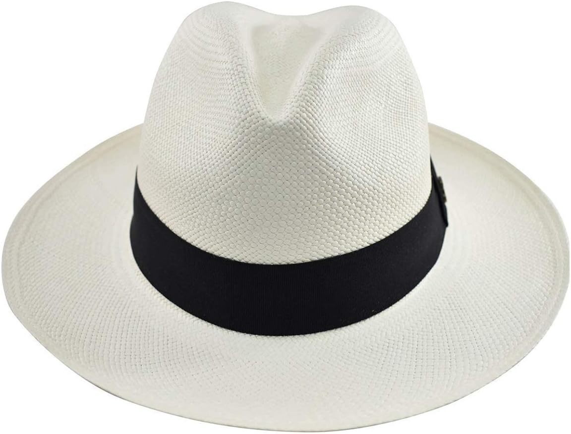 Genuine Panama Hat - Customizable Band Color - Classic Summer Fedora - Toquilla Straw - Handwoven in Ecuador by Ecua-Andino