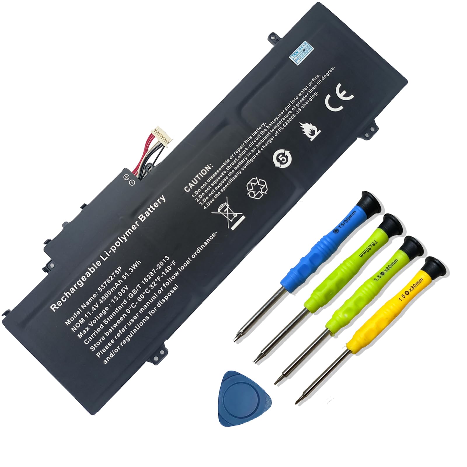 Photo 1 of Mobik 5376275P Laptop Battery Compatible with Gateway GWTN141-10BK GWTN141-4 GWTN156-5BL Gwtn141-4bl UTL-509068-3S NV-509067-3S Series UTL-509068-3S NV-509067-3S 11.4V 51.3Wh