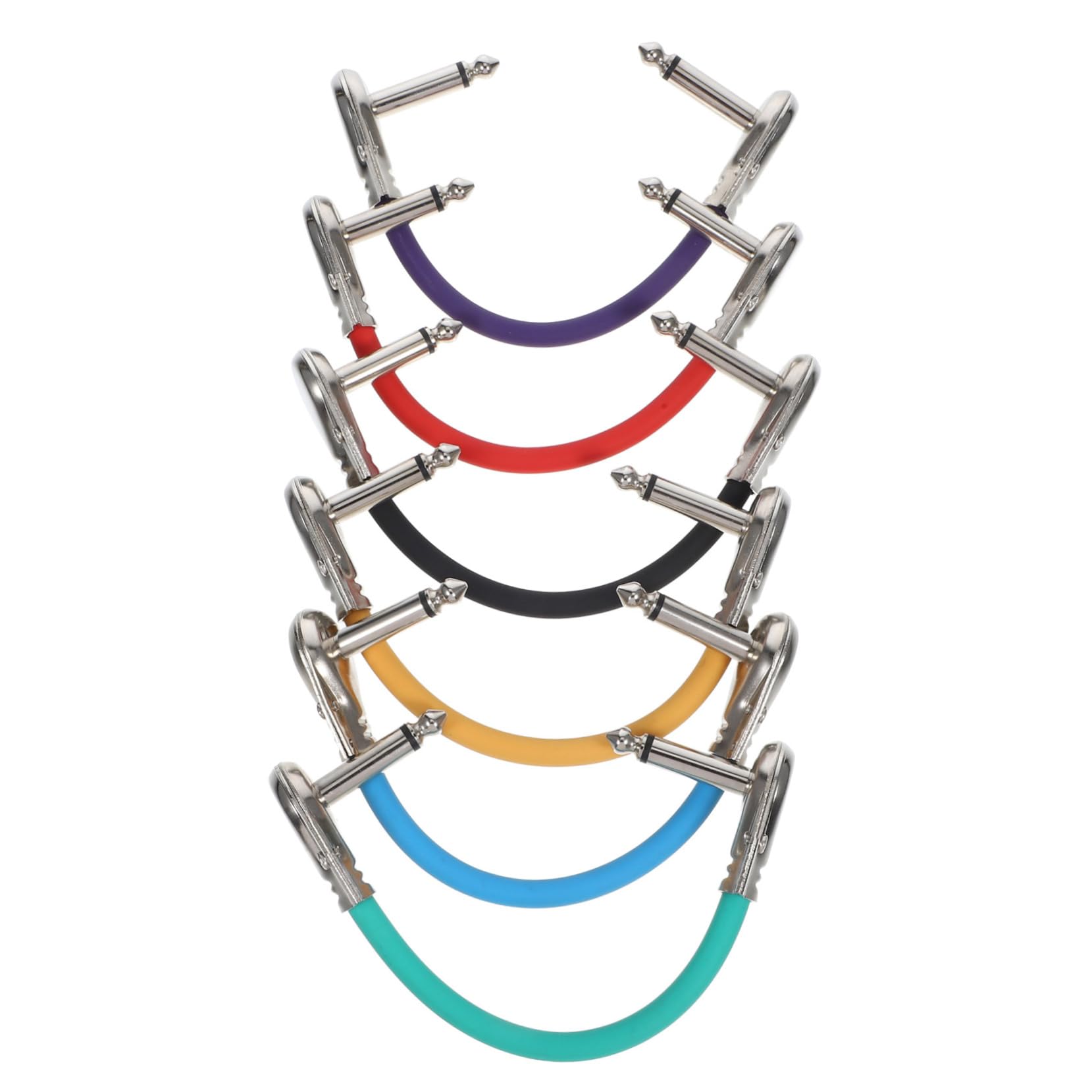 UPKOCH 6stücke Teiliges Gitarreninstrumentenkabel Verbindungskabel Für Effektpedale Geräuschloses Patchkabel Für Musikinstrumente Flaches Design Für Einfache Handhabung Und Optimalen