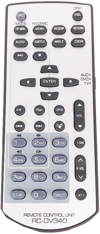 DEHA Compatible with RC-DV340 Remote Control for Kenwood RCDV340 Audio System Remote Control