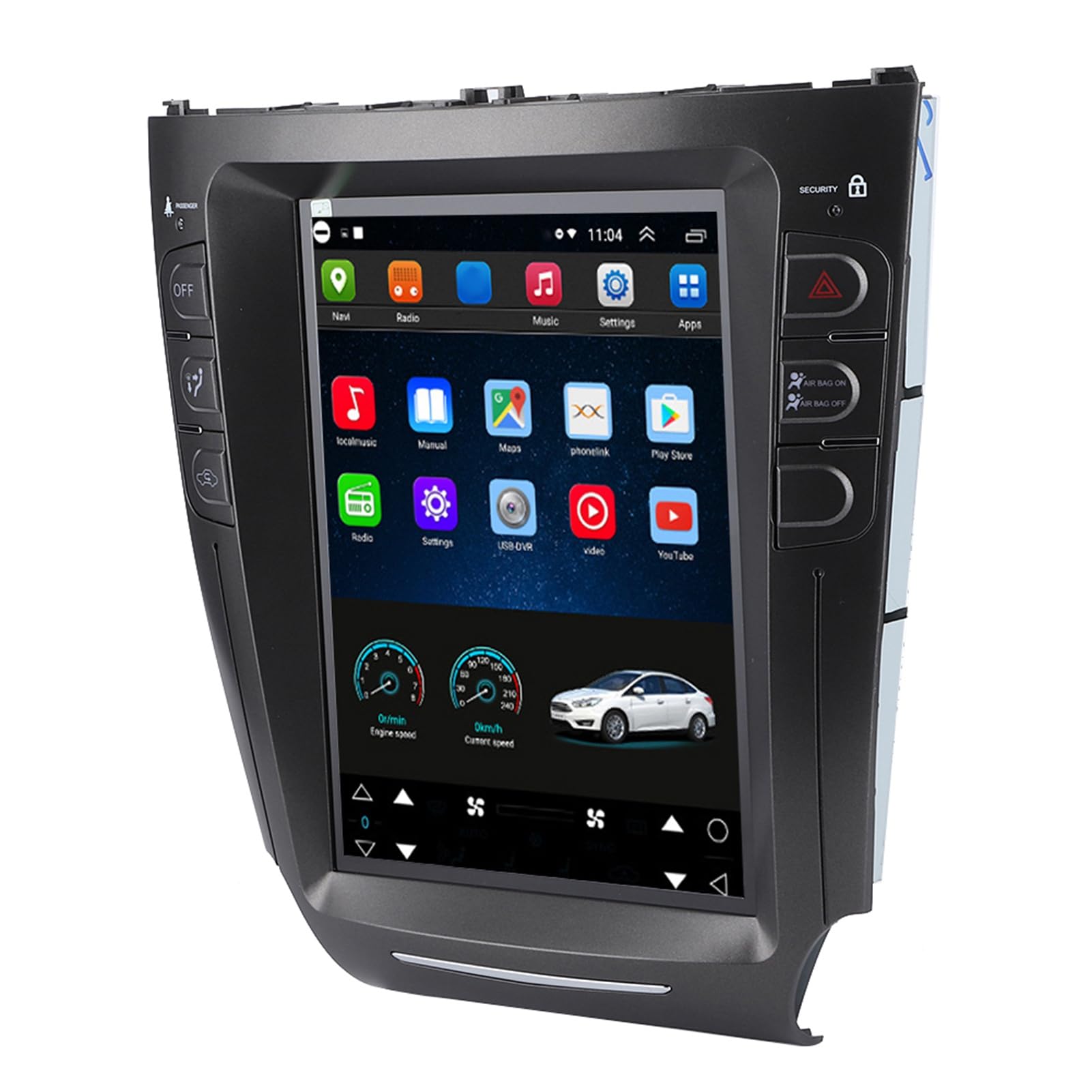aqxreight 10,4-calowy System Nawigacji Samochodowej GPS Radio Stereo z 4.0 Wi-Fi Sterowanie kierownicą dla IS200 IS250 IS300 IS350 2005-2012