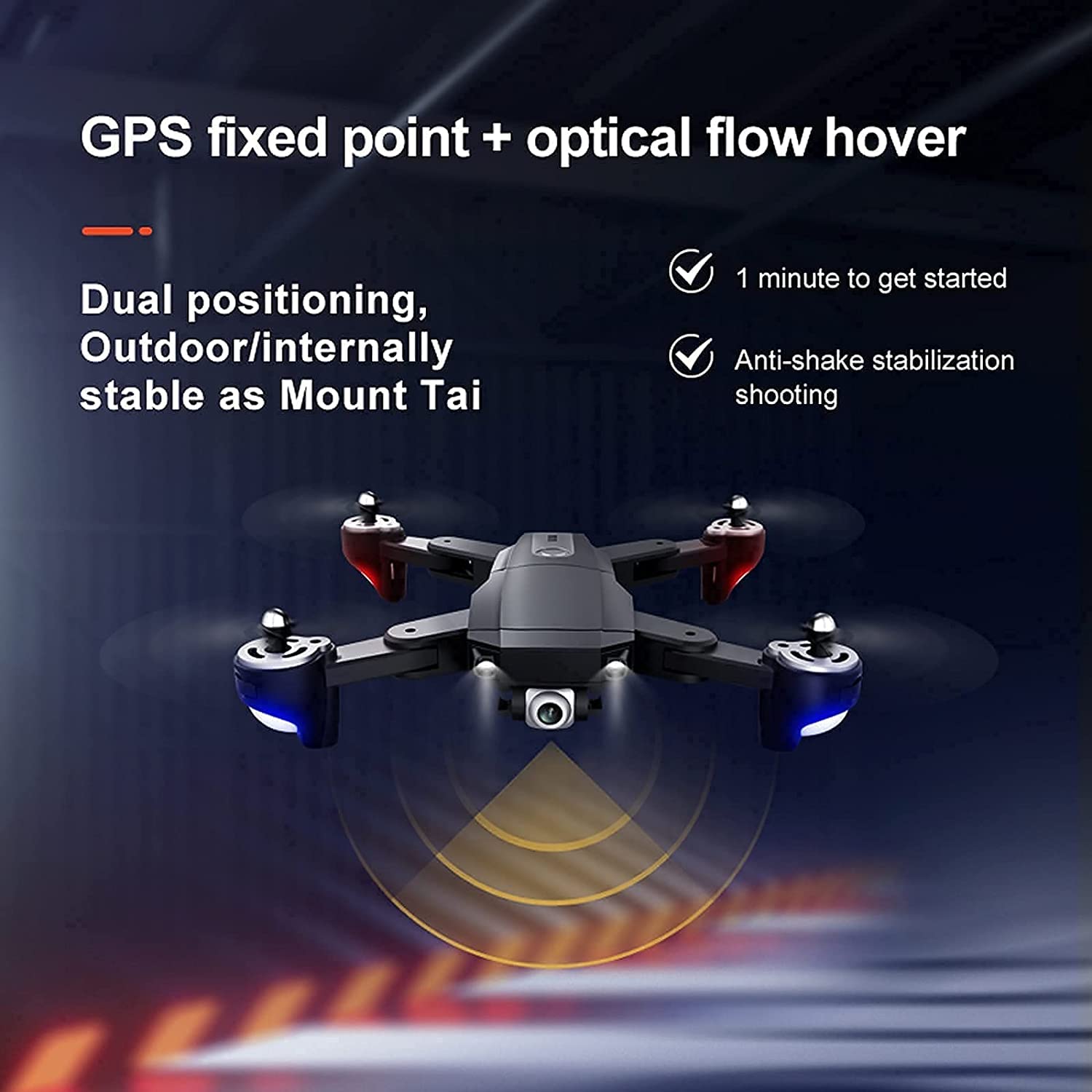Dron z pojedynczą/podwójną kamerą 2.4G/5G 4k GPS Powrót do domu Tryb bezgłowy, funkcja dla dzieci Dorośli Wideo na żywo 20 minut Żywotność baterii z pięknem Wygodny na zewnątrz Profesjonalny