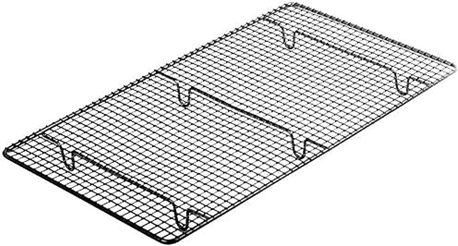 AMERTEER Nonstick Cooling Racks For Cooking And Baking | Wire Rack For Baking Sheet, Baking Rack For Oven Cooking, Heavy Duty 100% Stainless Steel Cookie Cooling Racks | 46 x 26 cm Fits Jelly Roll Pan