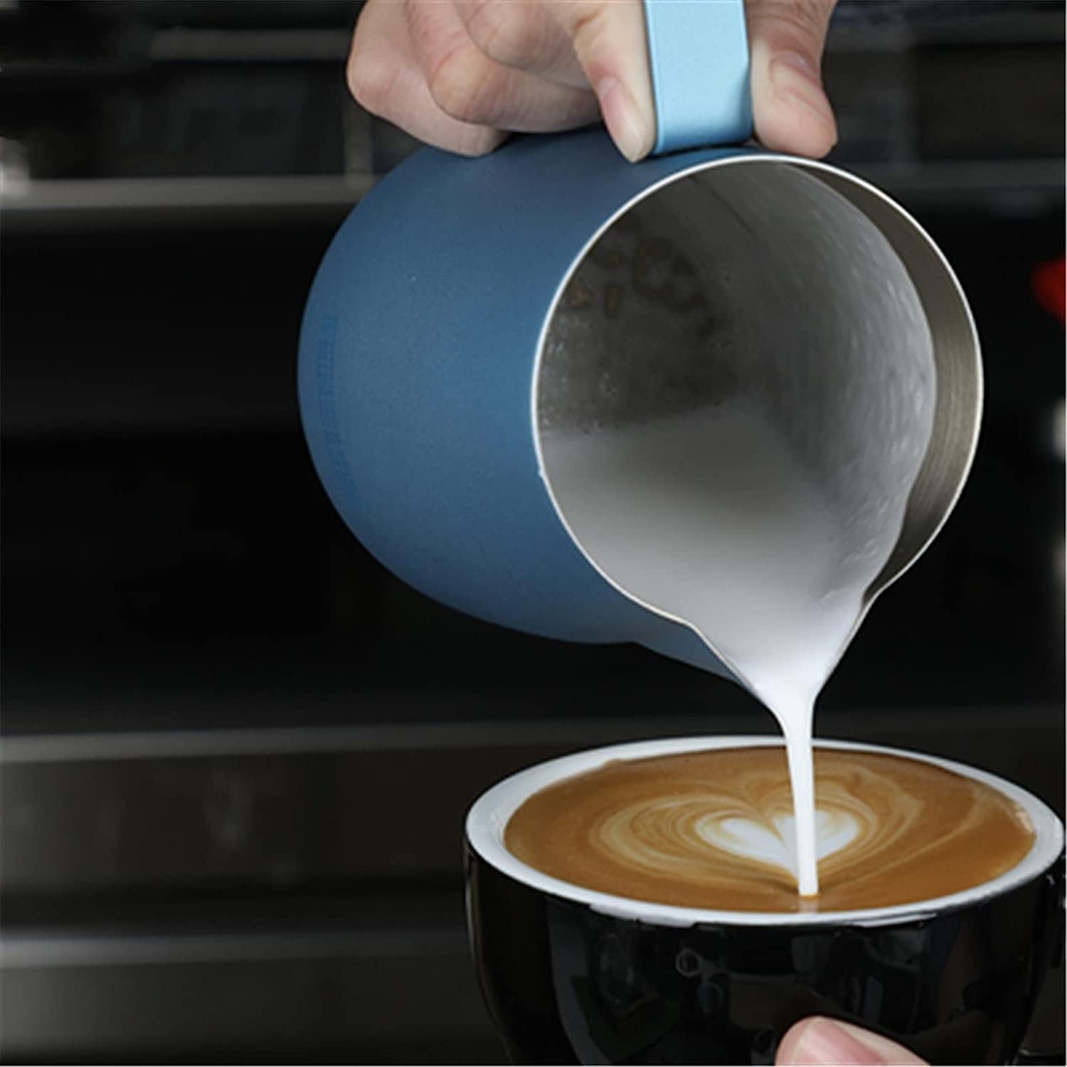 Dzbanek do spieniania mleka, Dzbanek do spieniania mleka, dzbanek, filiżanka kawy Latte, mały, elegancki spieniacz, 600/350 ml