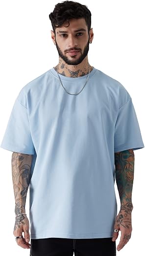 The Souled Store Men's Cotton Solid Regular Fit T-Shirt