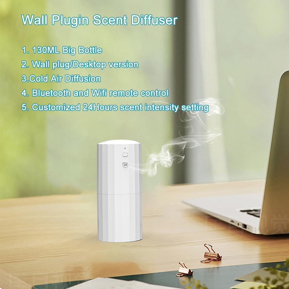 130Ml Máquina De Aromaterapia, Difusor De Fragancia Inteligente Bluetooth/Wifi, Rango De Expansión De Fragancia:250M³, Bajo Nivel De Ruido (<30Dba), Para Hotel, Habitación