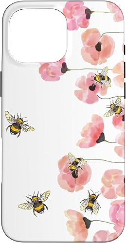 Vista 19 de Bumble bee - Honey Bees. bee Lover. Pink Flower. Gift Case for iPhone 17